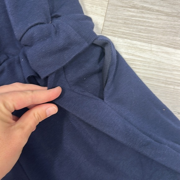 Anthropologie Saturday Sunday Off The Shoulder Jumpsuit Navy Blue Size L - Picture 8 of 11